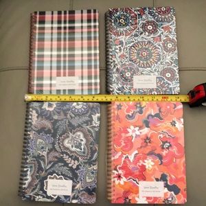 Set of 4 NWT Vera Bradley Notebooks with Pockets